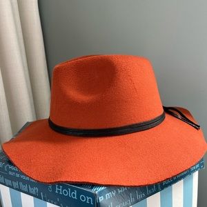 Felt fedora large brim hat